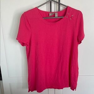 Chico's Vibrant Pink Short Sleeve Tee